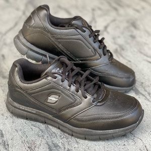 Slip Resistant Black Work Comfort Tennis Shoes